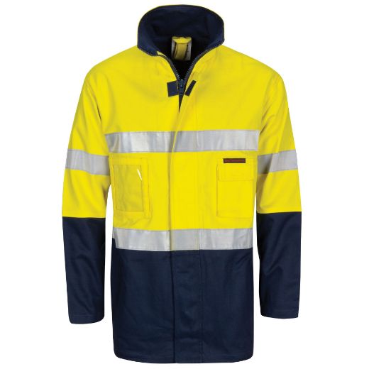 Picture of DNC HiVis Cotton Drill "2 in 1" Jacket with Generic Reflective R/Tape